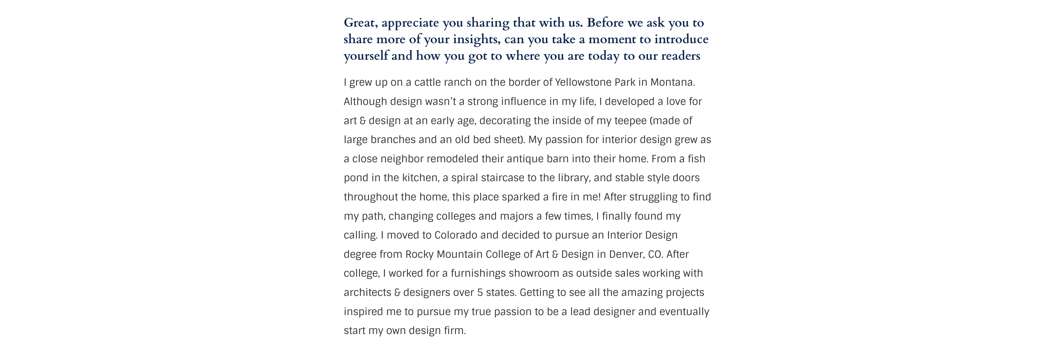 Interview text between Canvas Rebel Magazine & Rebecca Kaufman about interior design